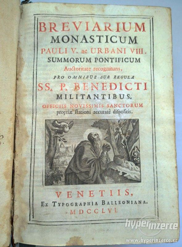 Stará kniha: Breviarium monasticum Pauli V. ac Urbani VIII. - foto 3