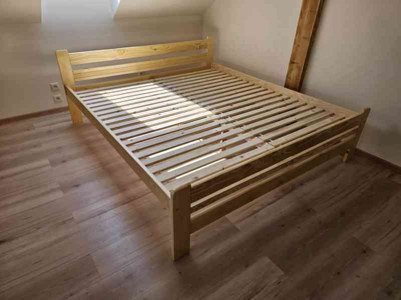 Prodám nové zvýšené postele s roštem 180x200cm - foto 1