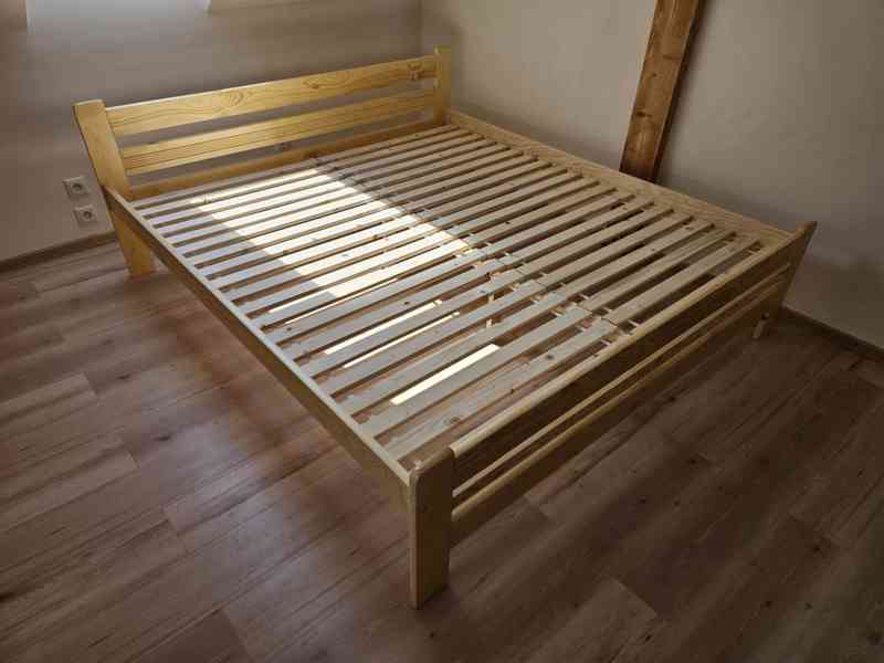 Prodám nové zvýšené postele s roštem 180x200cm - foto 4