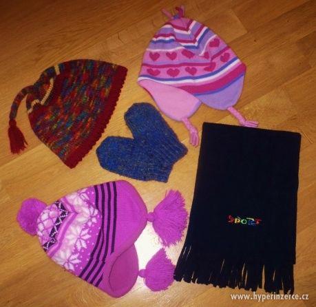 Zimní čepice - rukavičky - šálka - foto 1