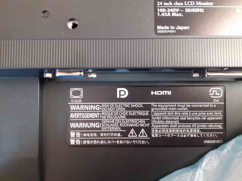 Prasklý displej - LCD Eizo EV2450-BK 23,8" 16:9 - foto 5
