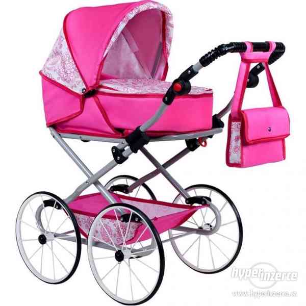 Dětský Retro kočárek pro panenky 2v1 New Baby - Natálka - rů