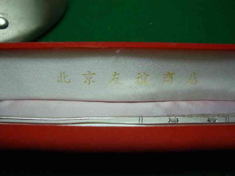 Jídelní hůlky Asie asijské čínské japonské stříbro s etui - foto 2