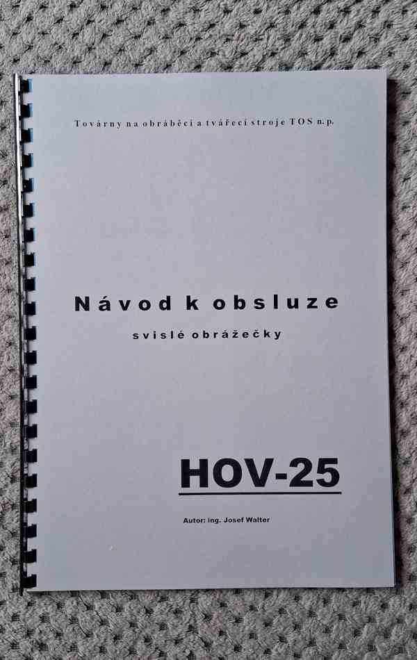 Návod k odvalovací frézce FO-10