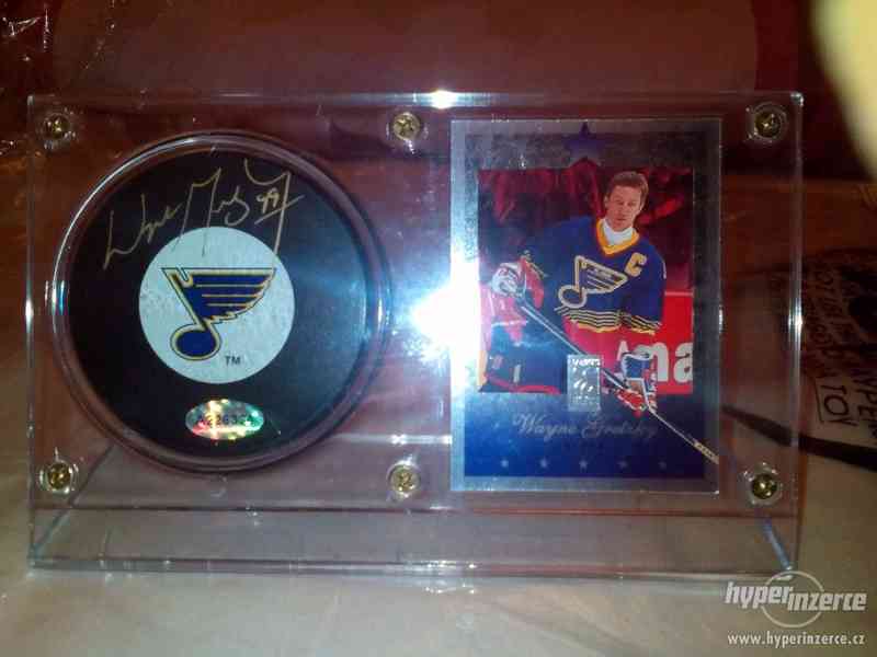 Autogram set: Wayne Gretzky - Puk / karta + certifikát - foto 1