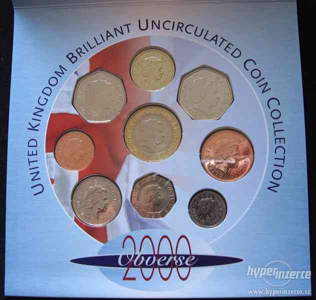 Velká Británie 2000 sada 9 mincí Velké Británie (brilliant - foto 3