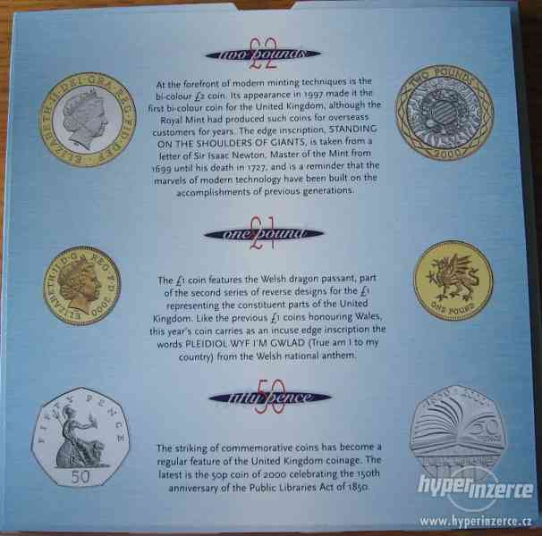Velká Británie 2000 sada 9 mincí Velké Británie (brilliant - foto 5