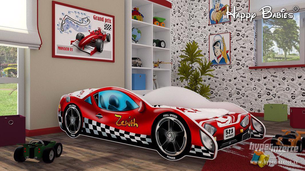 Dětská postel auto - červené auto 180 x 90 cm - foto 1