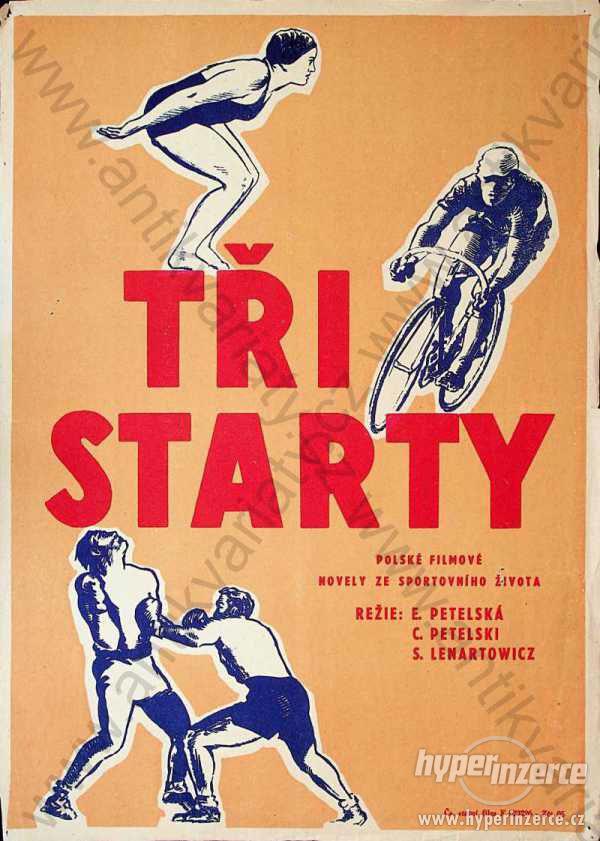 Tři starty film plakát 1956 polské filmové novely - foto 1