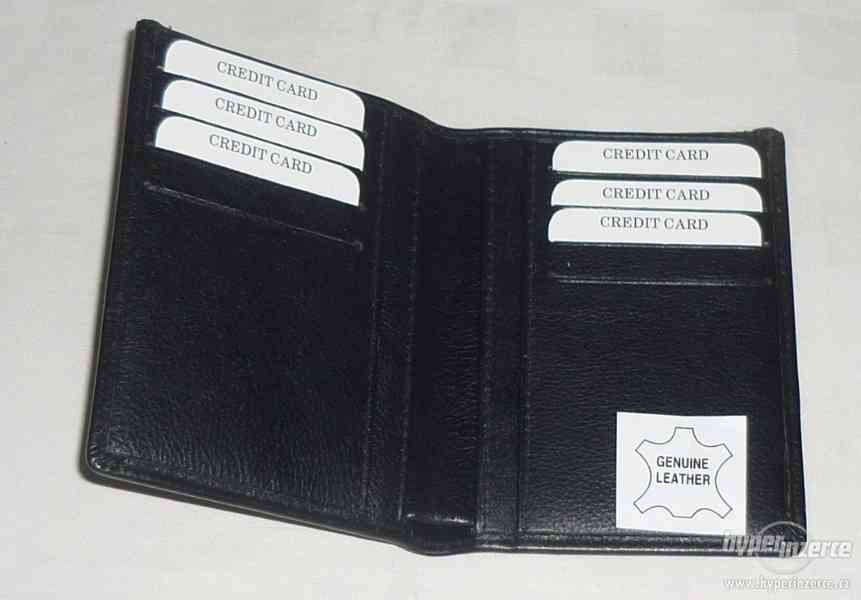 Černá kožená peněženka - nová - foto 2
