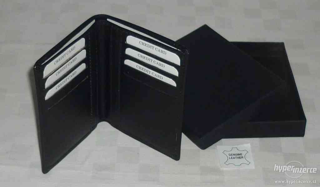 Černá kožená peněženka - nová - foto 4