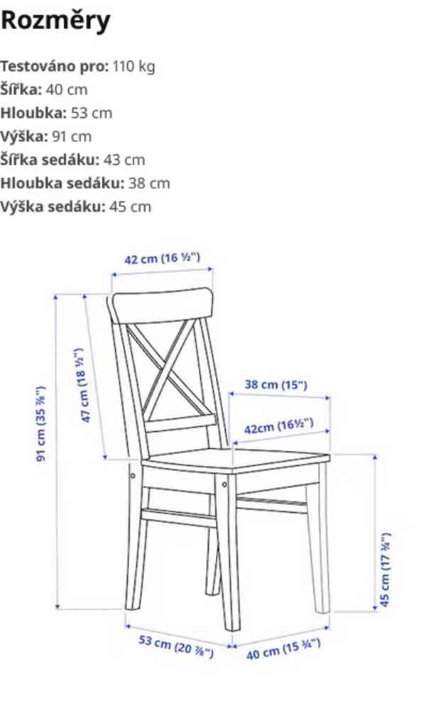 IKEA INGOLF Židle černá - foto 5