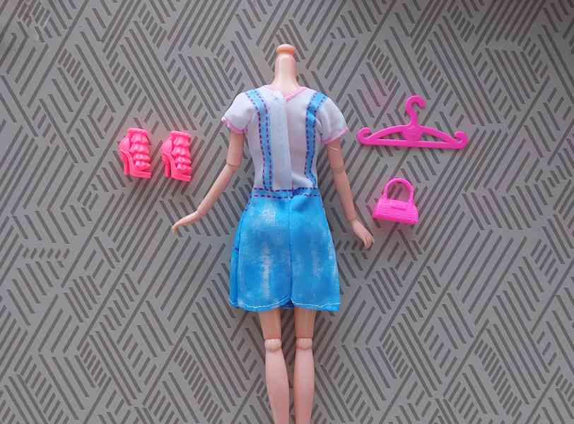 NOVÉ! Set pro panenku Barbie, šaty + boty + kabelka + ram. - foto 4