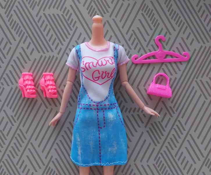 NOVÉ! Set pro panenku Barbie, šaty + boty + kabelka + ram. - foto 3