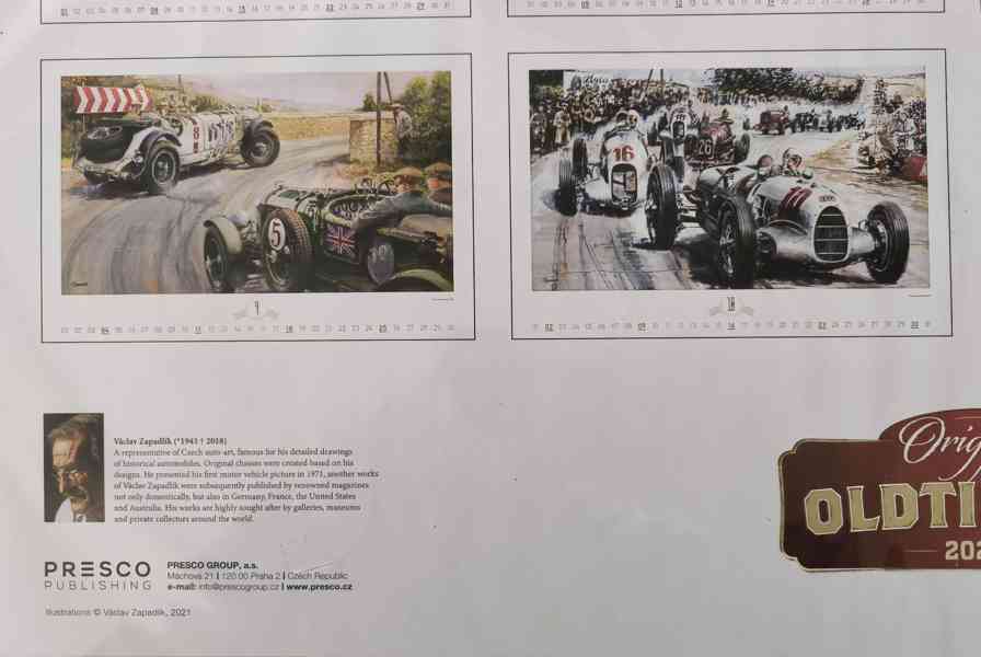 Nástěnný kalendář Oldtimers Václav Zapadlík 2022 - foto 4