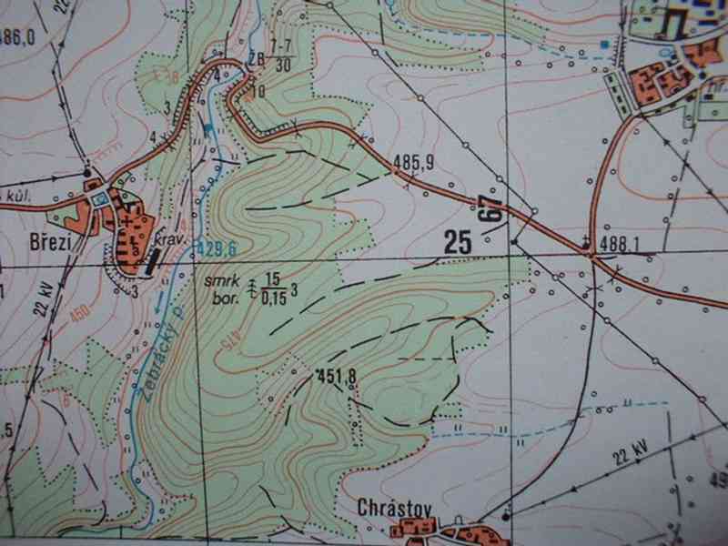 Vojenská profesionální tajná mapa Všeruby 1:25 - foto 6