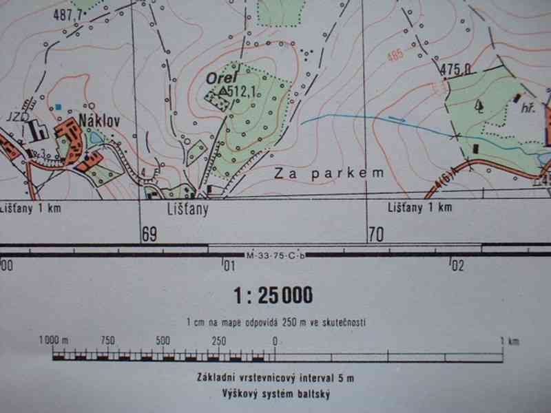 Vojenská profesionální tajná mapa Všeruby 1:25 - foto 5