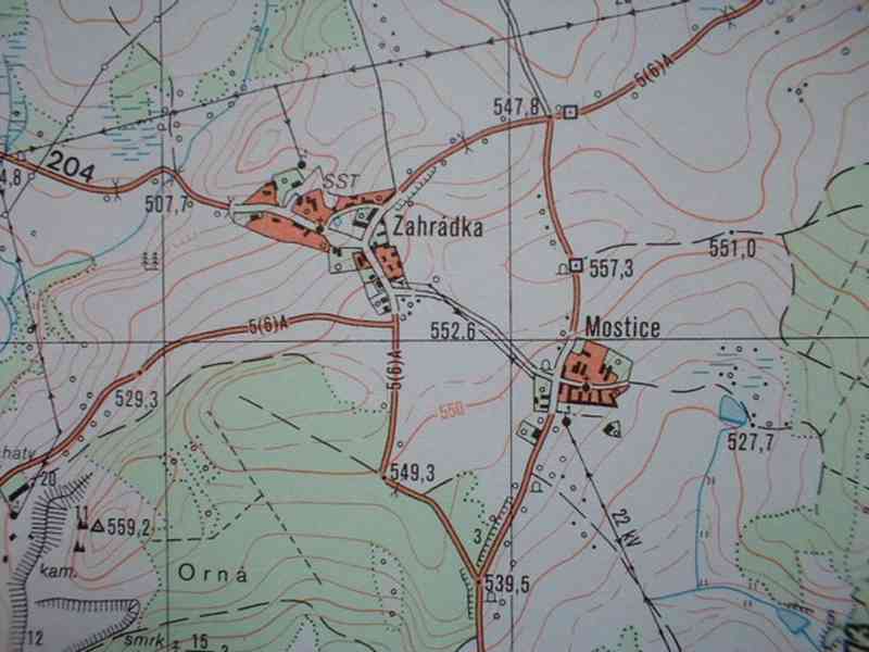 Vojenská profesionální tajná mapa Všeruby 1:25 - foto 7