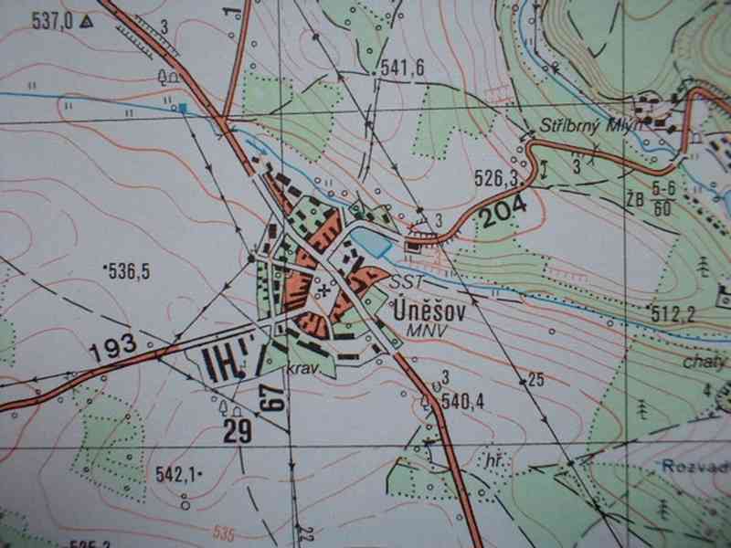 Vojenská profesionální tajná mapa Všeruby 1:25 - foto 2