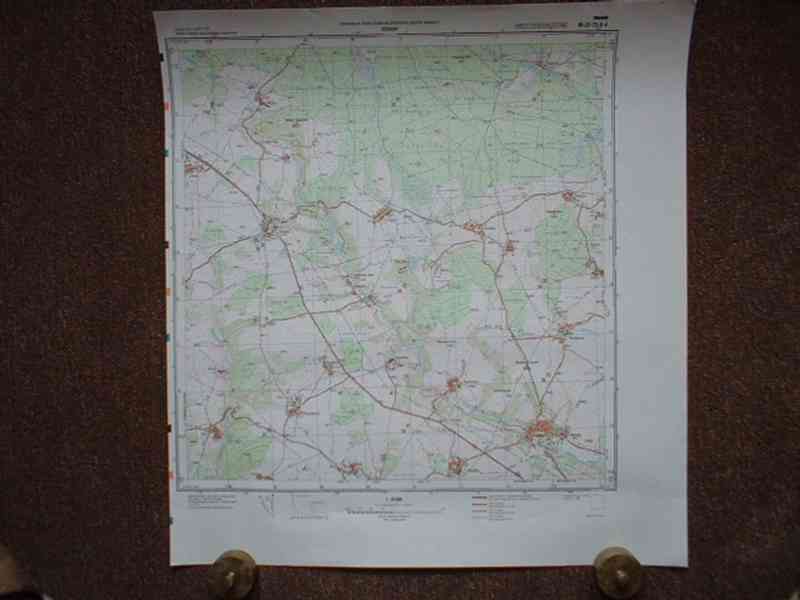 Vojenská profesionální tajná mapa Všeruby 1:25 - foto 10