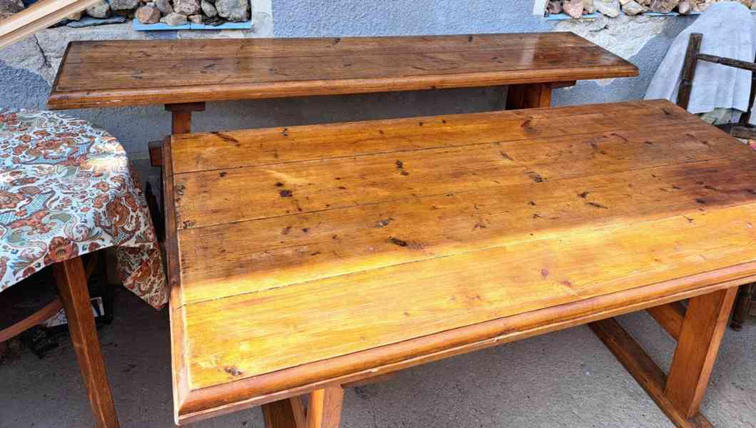Sedlácký stůl s lavicemi - foto 3
