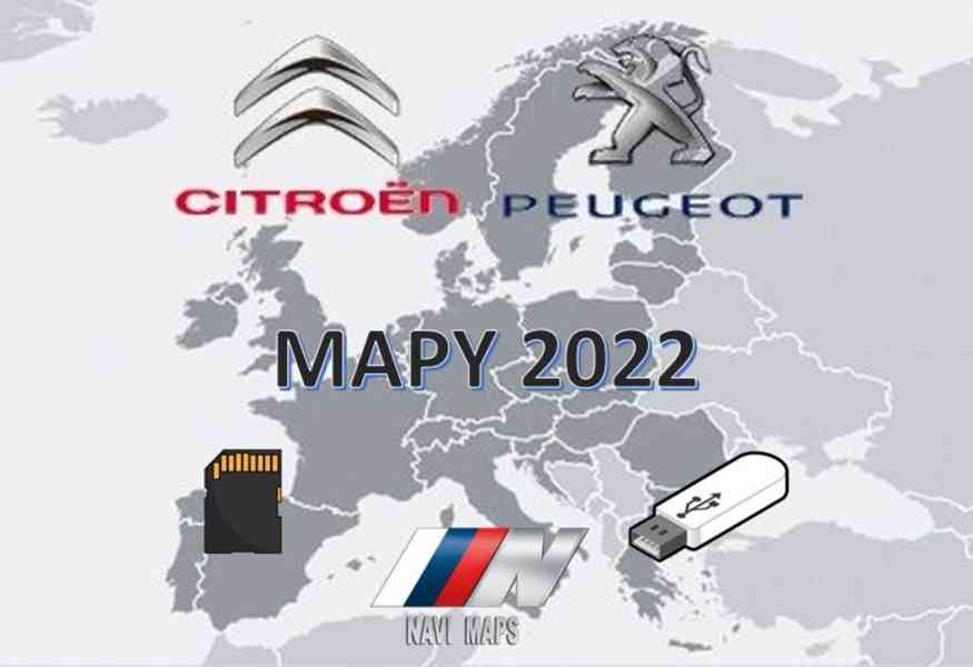 Mapy Peugeot Citroen 2022/2023 SD karta / USB klíč / CD - foto 1