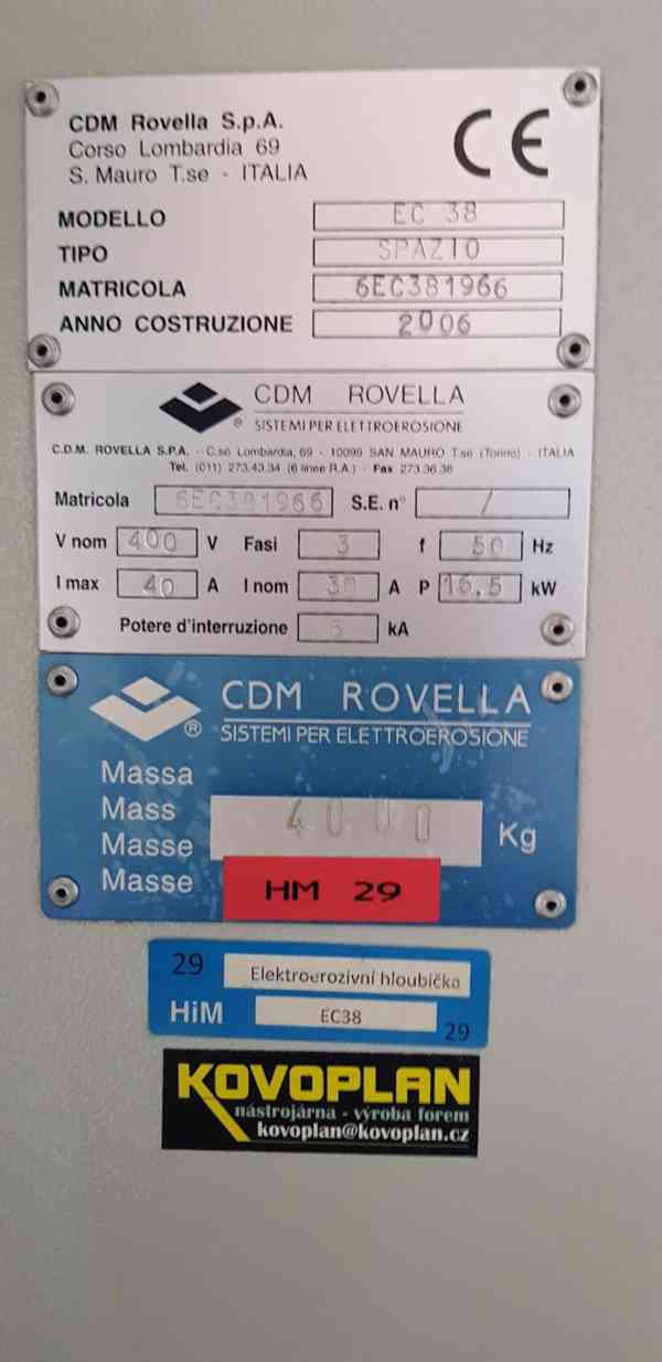 CDM ROVELLA EC 38 / Vyjiskřovací stroj - foto 5