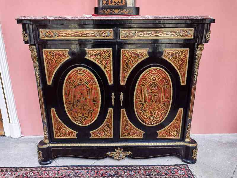 Komoda Boulle s mramorovou deskou - foto 2