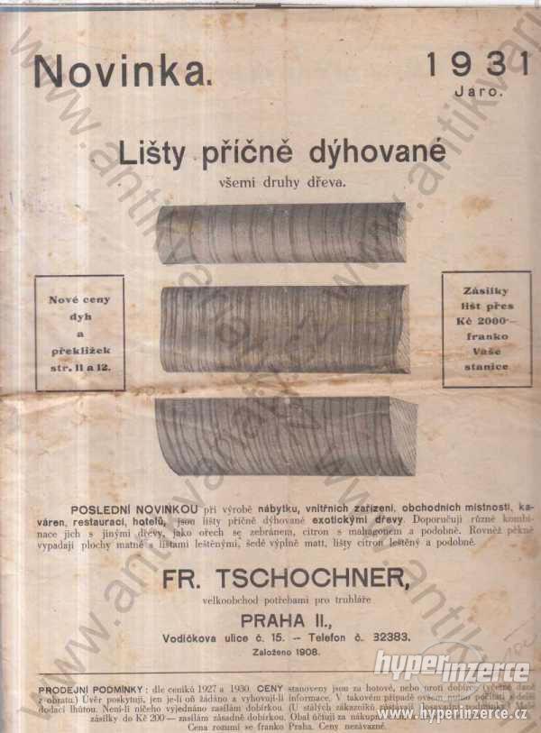 Fr. Tschochner Lišty příčně dýhované jaro 1931 - foto 1