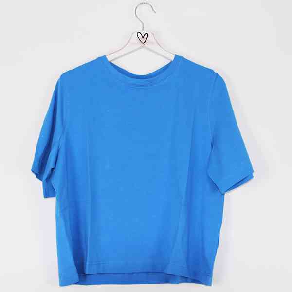 Weekday - Dámské basic tričko modré barvy Trish Velikost: M - foto 8