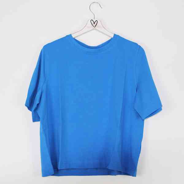 Weekday - Dámské basic tričko modré barvy Trish Velikost: M - foto 7