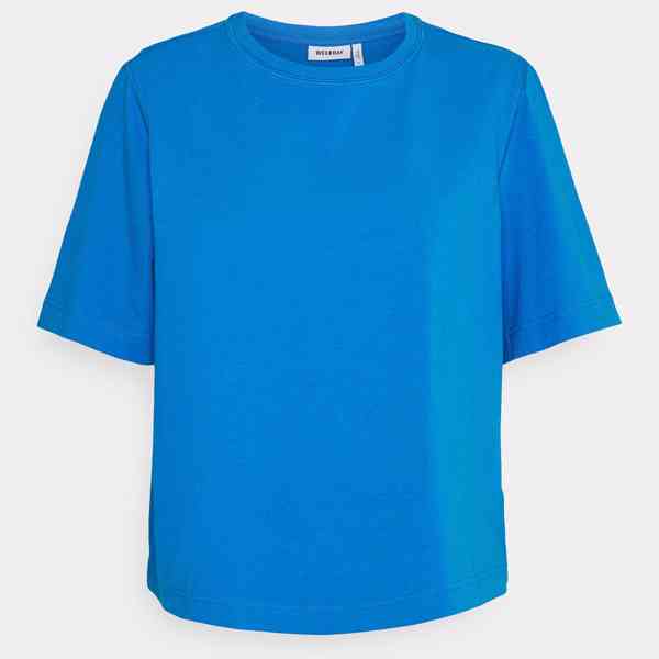 Weekday - Dámské basic tričko modré barvy Trish Velikost: M - foto 1
