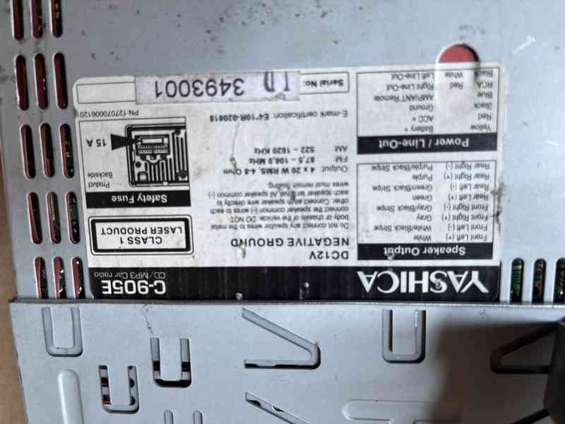 Autorádio YASHICA C905E MP3,USB,SD,AUX funkční - foto 5