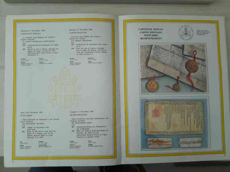 Vaticano 1984 (Vatikán) - kompletní album známek a pohlednic - foto 4
