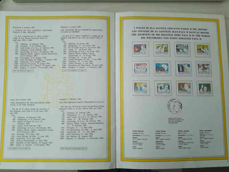 Vaticano 1984 (Vatikán) - kompletní album známek a pohlednic - foto 8