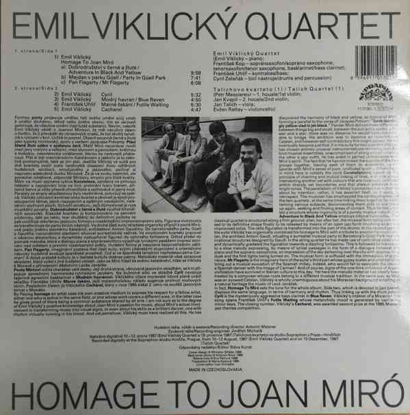 Emil Viklický Quartet ‎– Homage To Joan Miró (LP) - foto 2