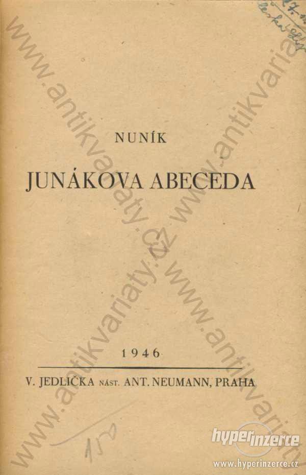 Junákova abeceda Nuník 1946 - foto 1