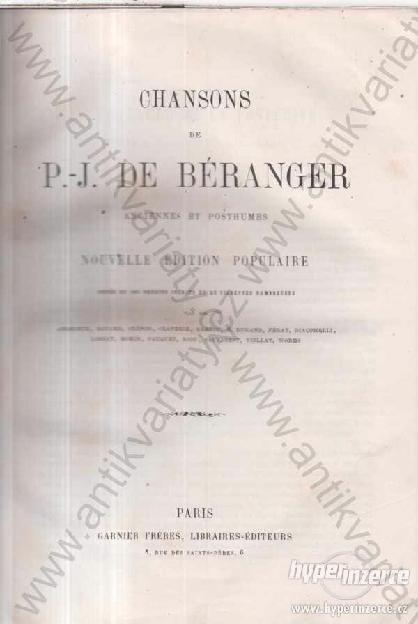 Chanson de P. - J. de Béranger Anciennes posthumes - foto 1