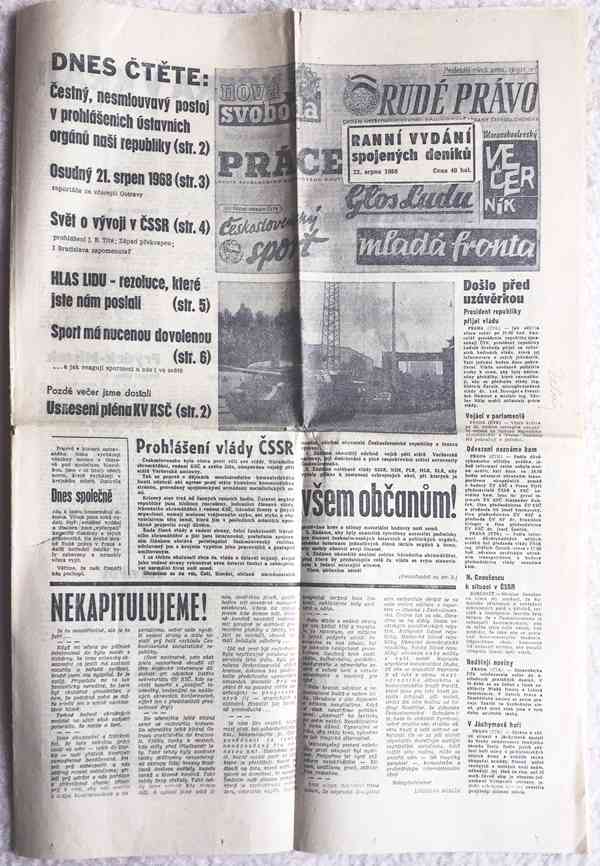 Noviny srpen 1968 - foto 1