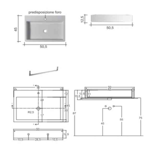 Prodám Designové umyvadlo NIC design série COOL 50 cm - foto 2