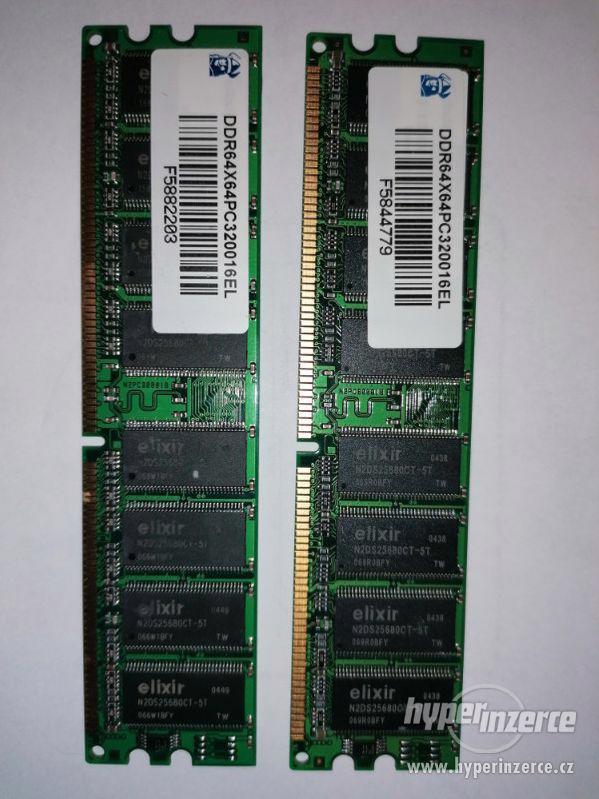 RAM paměti 2 x 512Mb - 200Kč/pár - foto 1