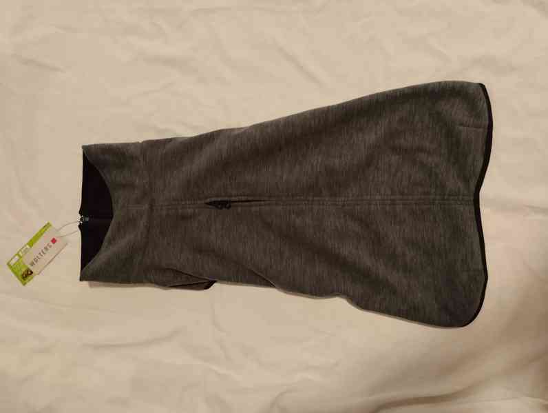 Fleecová bunda ležérní soft & dry  52cm  žíhaná šedá  - foto 3