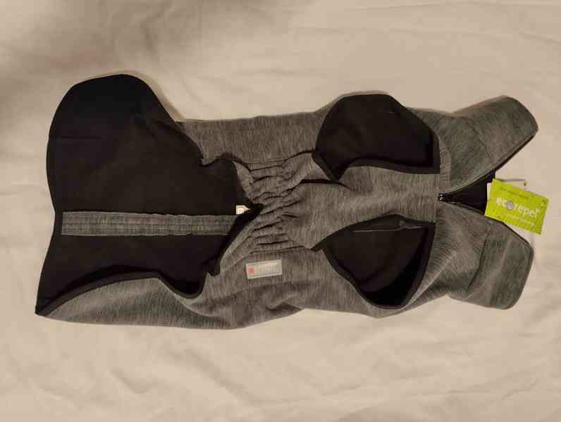 Fleecová bunda ležérní soft & dry  52cm  žíhaná šedá  - foto 4