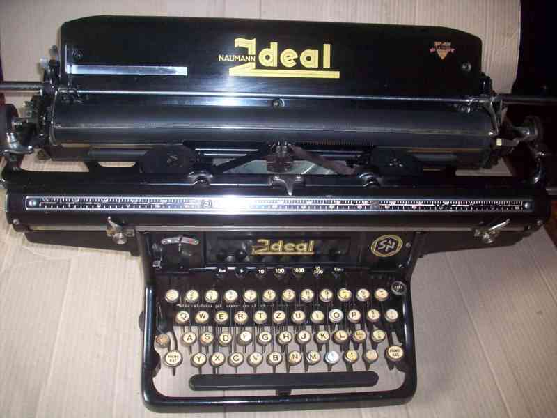 Starožitný psací stroj Ideal - foto 1