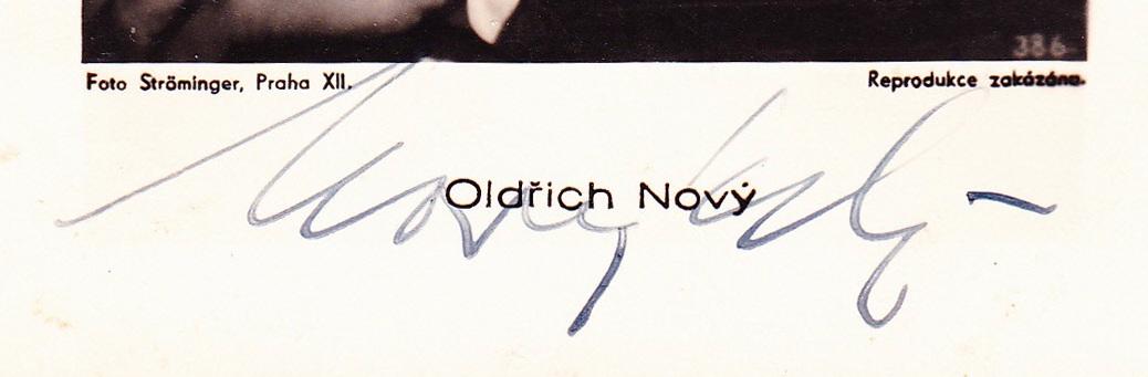 Oldřich Nový autogram, atelier Ströminger, 30. léta - foto 4
