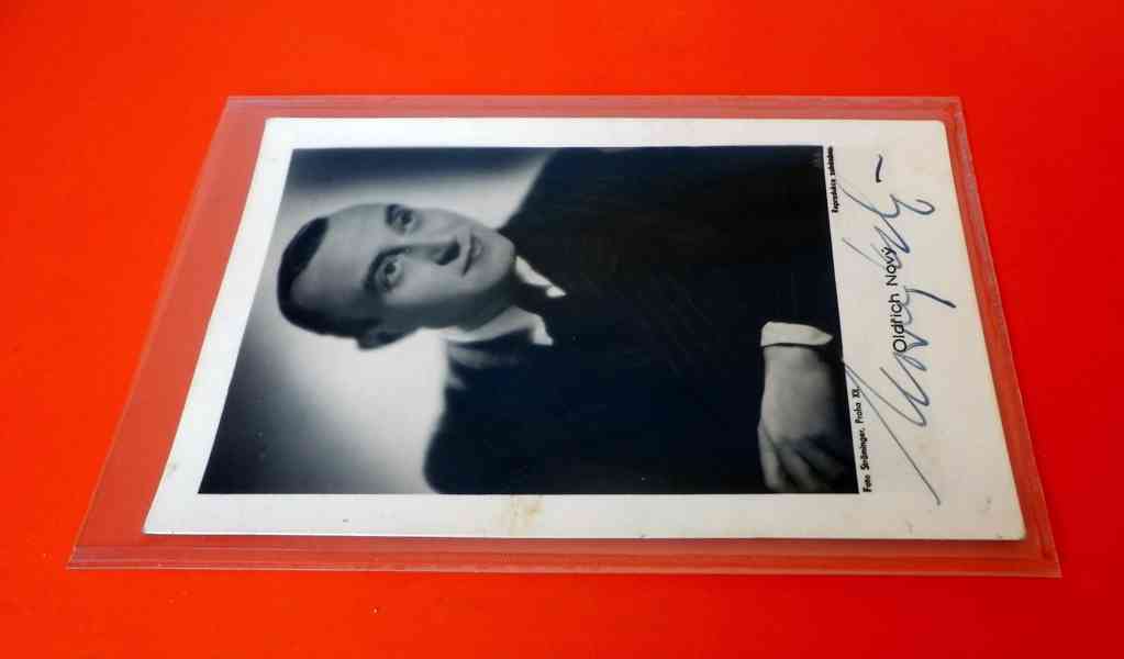 Oldřich Nový autogram, atelier Ströminger, 30. léta - foto 1