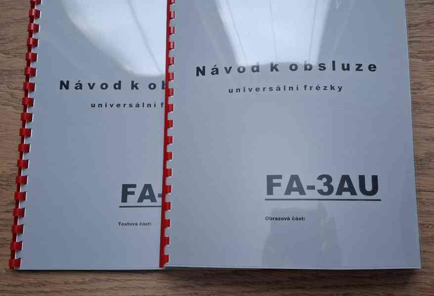 Návod frézek FA-3AV, AU, AH - foto 1