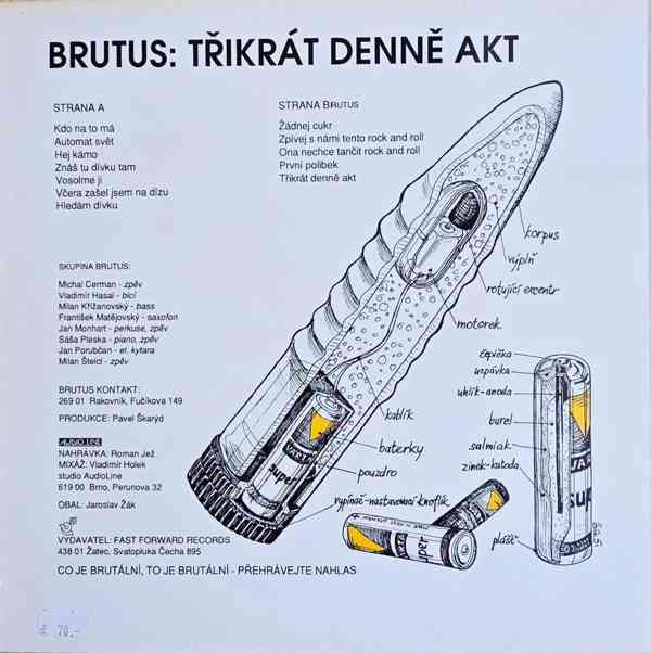 Brutus – Třikrát Denně Akt (LP) - foto 2
