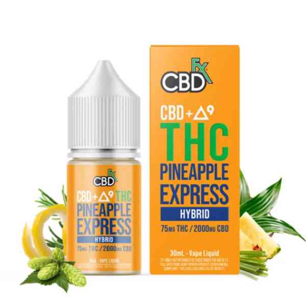 CBDfx Delta-9 THC Vape Juice: Pineapple Express (Hybrid) Suk