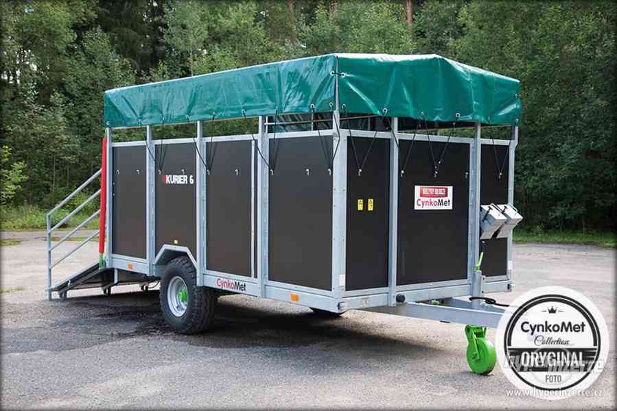 Přepravník zvířat KURIER 6 – 4 ks skotu, 12 vepřů - foto 3